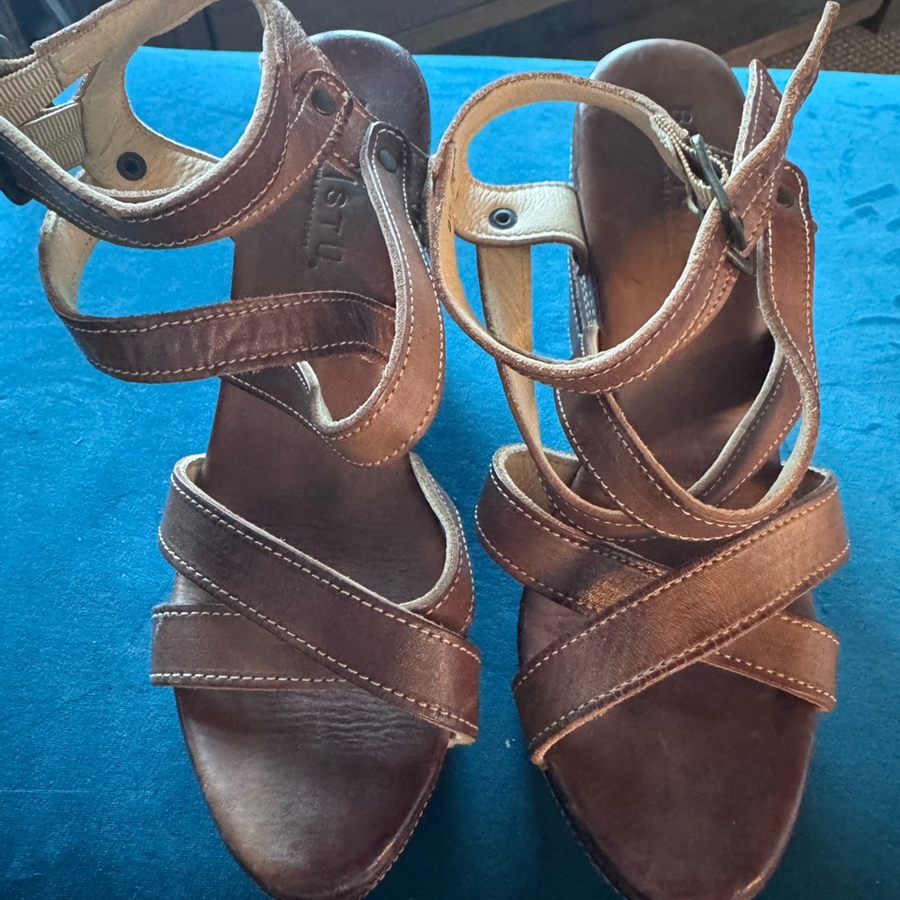 BEDSTU Stylish Brown Leather Sandals